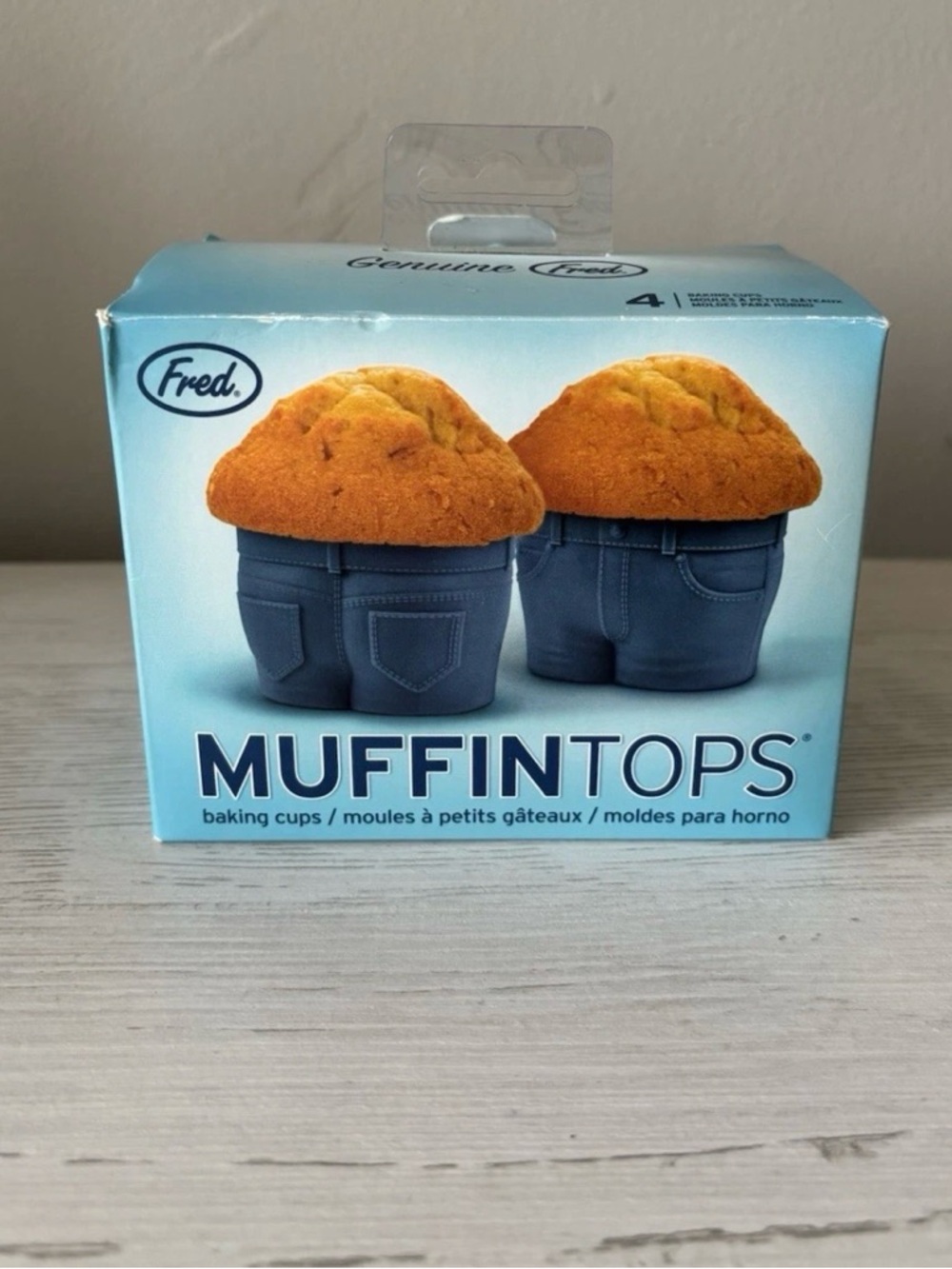 Muffin Tops Silicone Blue Jeans Baking Cups 2 Boxes Of 4 Baking  Muffins